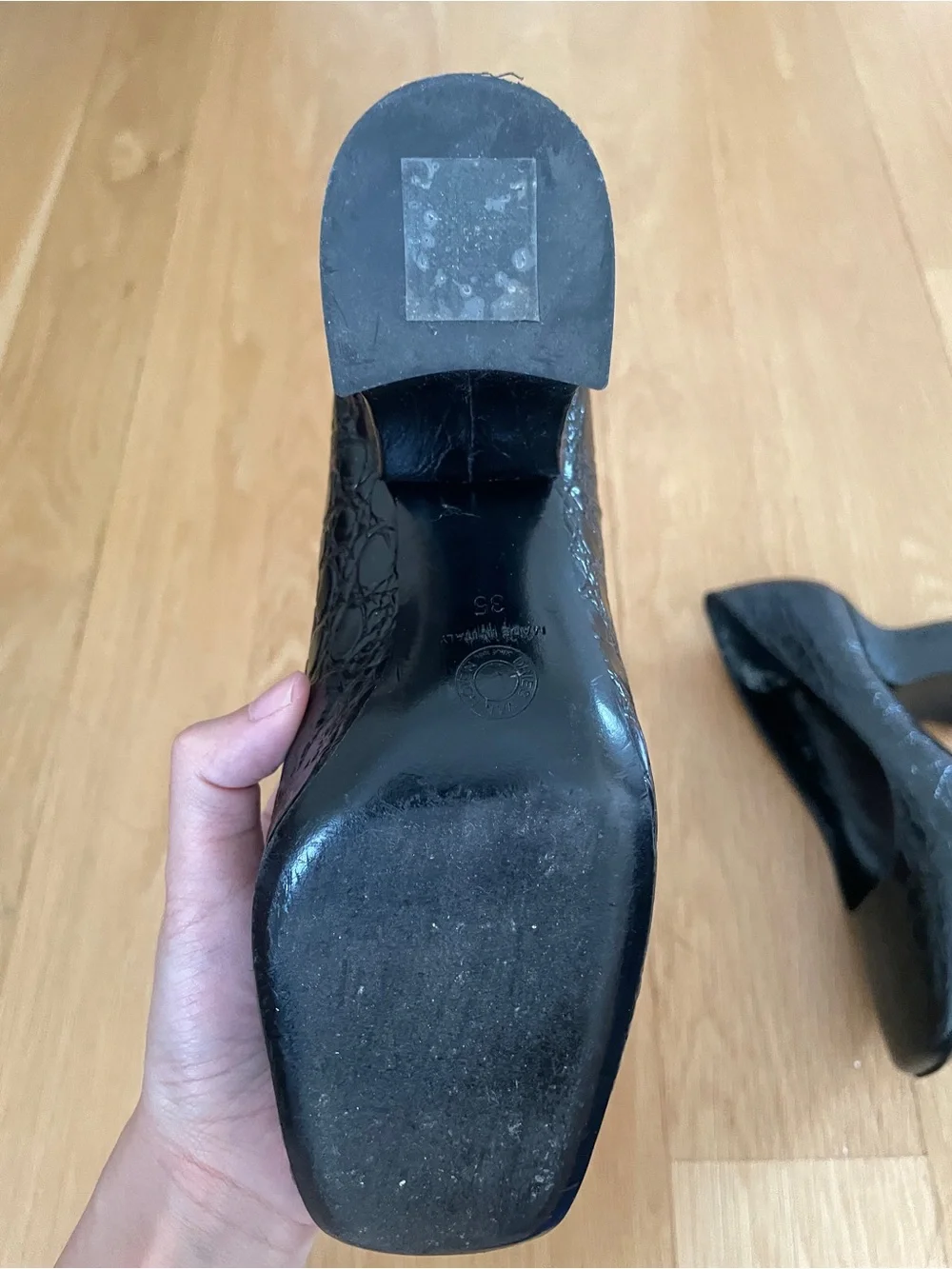 Dries van noten black heels